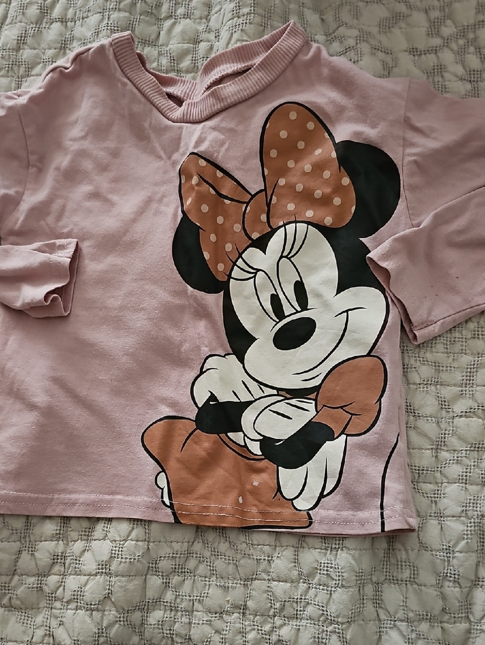 Disney 2t 3t Minnie Mouse Pink Long Sleeve Tshirt